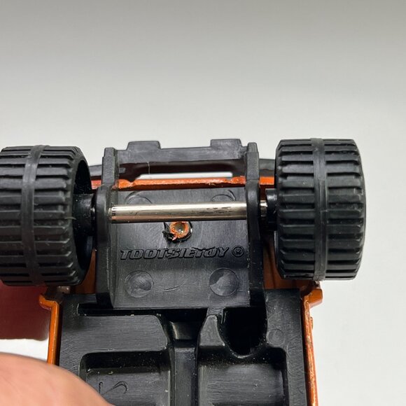 Tootsietoy Vintage 1990 Lambo 002 Heavy Duty Orange Diecast Model Truck - Picture 10 of 10